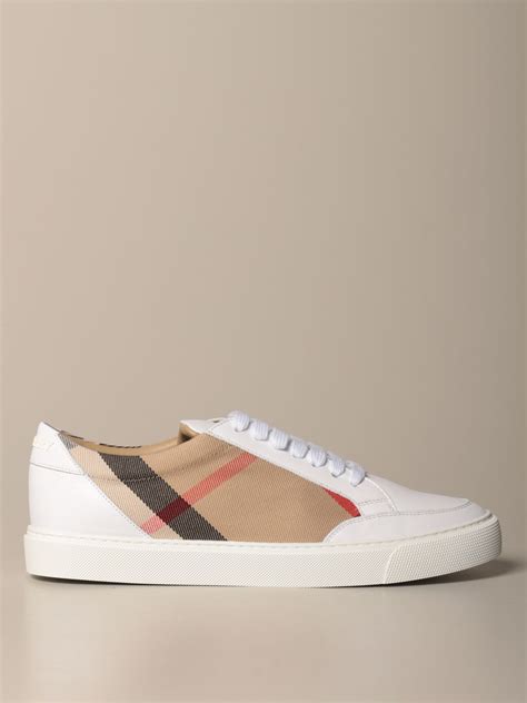 burberry sneaker damen weiss|Leather Box Sneakers in White .